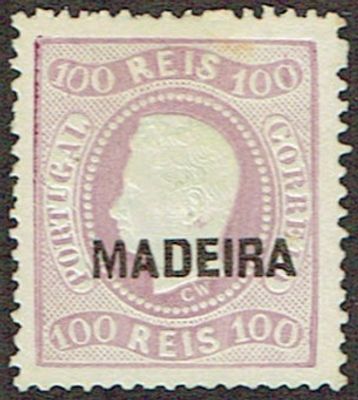 Reprints Madeira 1885 * 1868-1870 D. Luis curved ribbon, perforated. Reprint of the stamp Mf#11 