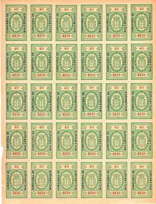 Mozambique Company * Fiscal * 1892 – Arms of the Kingdom. Mozambique stamps with overprint 