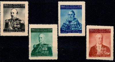 Portugal: Portuguese Red Cross cinderelas. Full set of 4 stamps from 1938. Mint cinderelas 