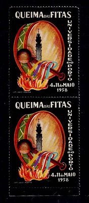 Portugal Cinderelas. PAIR of cinderelas from the 1958 Porto "Queima das fitas". Mint, no gum 