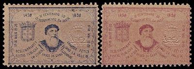 INDIA Vignettes - 4th Centenary of the Discovery of the Sea Route to India. 2 new copies in 