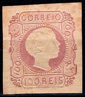 Reprints Portugal 1905 * 1855-56 D. Pedro V, straight hair. Reprint of the Mf#9 100 reis lilac 