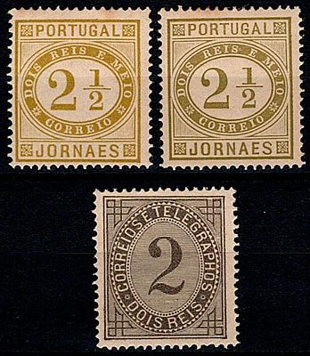 Reprints Portugal 1905 * 1876 Jornaes and 1884 Telegrams. 2 full sets with 3 reprints of the 