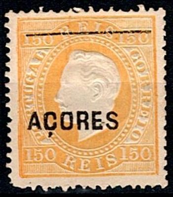 Reprints Azores 1885 * 1871-76 D. Luis straight ribbon. Reprint of the Mf#31 stamp of 150 reis 