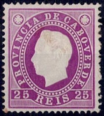 Reprints of Cape Verde, 1905 - 1886, D. Lu&iacute;s I, straight ribbon. 1 reprint in 13 &frac12; perforation 