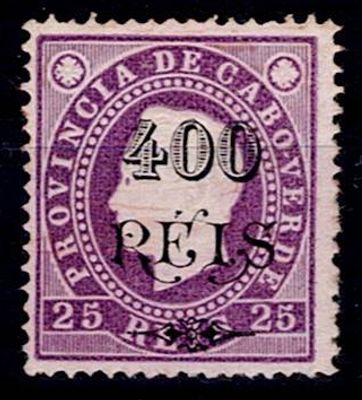Reprints 1905 * 1902 Cape Verde D. Luis with surcharge. Reprint of 400 reis s/ 25 reis violet 