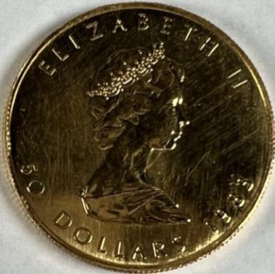 1983 CANADIAN MAPLE LEAF GOLD - ONE OUNCE. UNCIRCULATED, ONE OUNCE