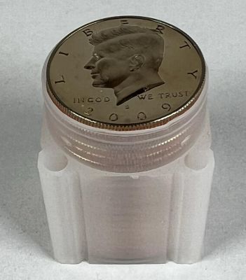2009-S KENNEDY PROOF HALF DOLLAR ROLL. BU ROLL OF PROOF HALF DOLLARS