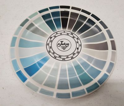 Jackson China. salesman sample color plate good condition Dimensions: 2 x 11 x 11 in