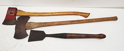 axes. western auto axe chemial axe warren axe and tool co. chissell Dimensions: 4 x 38 x 10 in