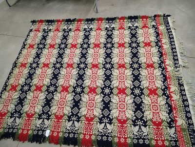 coverlet. 1842 j.lock 82x 97 Dimensions: 6 x 14 x 22 in