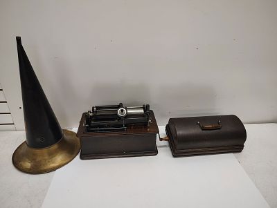 Thomas Edison phonograph Dimensions: 24 x 15 x 34 in