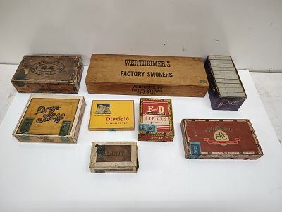 (8) cigar boxes Dimensions: 5 x 28 x 12 in