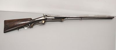 Gun. antique jacob sackreuter 16 gauge circa 1880s, double hammer. German made with sheep horn 