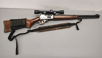 gun. Marlin model: 336 30-30 Win/Tasco scope 4x32 scope Dimensions: 39 x 2 x 9 in