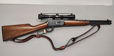 Gun. Winchester model: 94 30-30 "Trapper" Bushnell scope serial number: 5062626 Dimensions: 34 x 