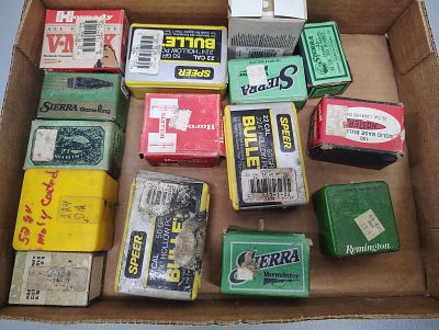 bullets. .22 caliber boxes average alittle over half Dimensions: 2 x 13 x 10 in