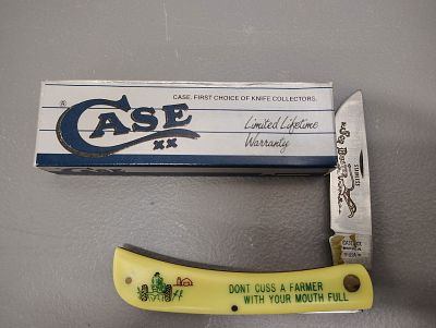 Knives. case sod buster dont cuss a farmer with your mouth full Dimensions: 1 x 6 x 2 in
