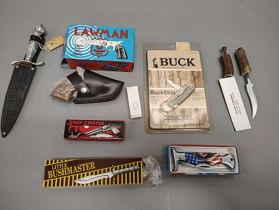 Knives. 10 misc. knives Dimensions: 2 x 16 x 12 in