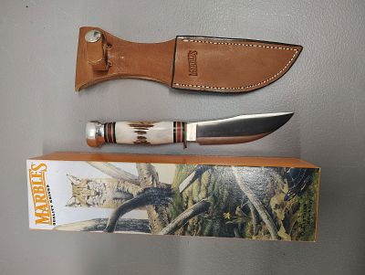 Knife. marbles sheath knife Dimensions: 2 x 12 x 3 in