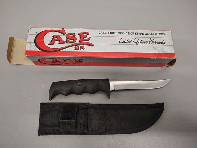Knife. case black horn sheath knife Dimensions: 2 x 11 x 3 in