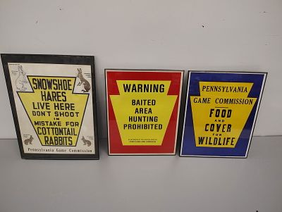 posters. 3 pa game commission posters framed Dimensions: 2 x 13 x 17 in