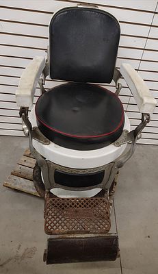 Barber chair. F and F Koenigkramer barber chair Dimensions: 50 x 29 x 45 in