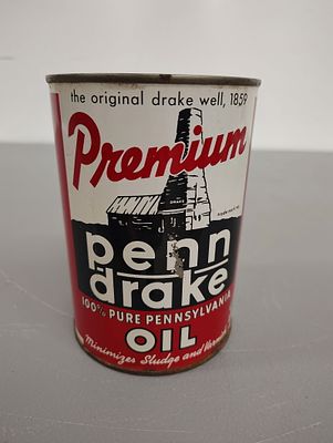 oil can. Premium Penn Drake oil can - empty Dimensions: 6 x 4 x 4 in