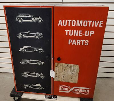 Cabinet. automotive tune up parts Borg Warner Dimensions: 31 x 29 x 15 in