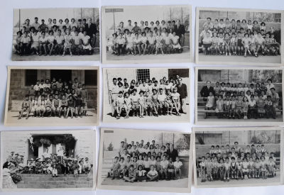 לוט 9 תצלומי גני ילדים ארץ ישראל, שנות ה-40 בקירוב, תמונות איכותיות, הכל הגיע מאותו מקור. מידות 