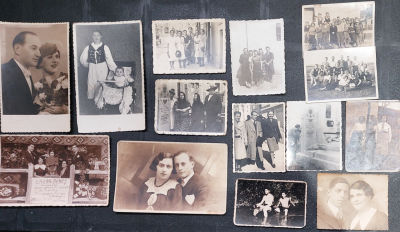 לוט תצלומים מוקדמים ומעניינים של יהודים בארץ ישראל ובאירופה, חלקם מתוארים ומתוארכים מאחור