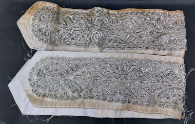 2 עטרות לטלית ישנות, חוטי כסף