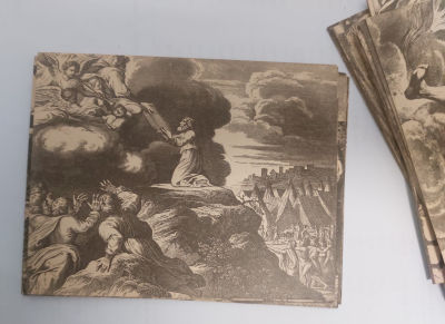 נדיר! מארז של 40 גלויות עם סצנות תנכיות במצב חדש במארז. ציורים מרהיבים