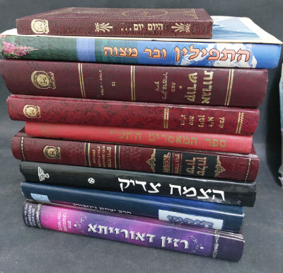 אוסף ספרי חב"ד שונים. לוט גדול ועשיר של ספרים שונים.