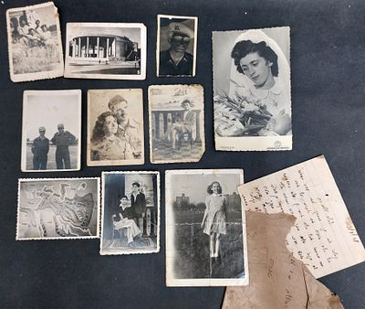 אוסף צילומים מוקדמים, צה"ל ועוד וכן מעטפה עם מכתב 1948
לא נבדק. גדלים ומצבים שונים