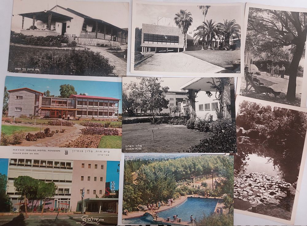 בתי מרגוע, בתי הבראה ובתי מלון בישראל - לוט גדול במיוחד של 28 גלויות של בתי מרגוע, בתי הבראה ובתי 