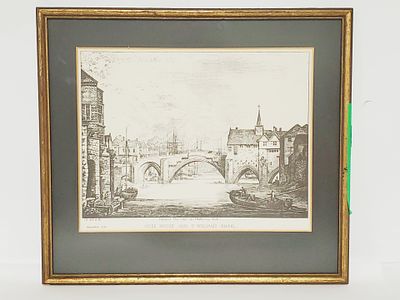 Ouse bridge St Williams Chapel Print 14 x 12". professional reprint