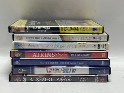 Lot of 5 Health DVD's Including Yoga Core Diet