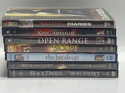 Lot of 7 DVD's Including Black Dahlia King Arthur