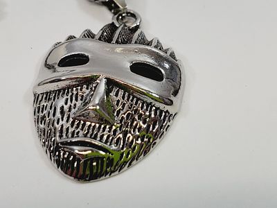 Tribal Mask Necklace 24" Long