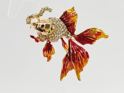 Fancy Goldfish Crystal Brooch