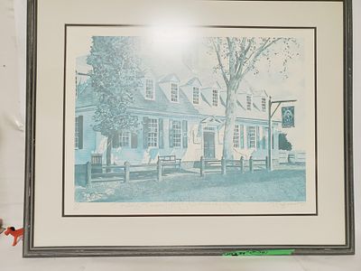 Vintage Raleigh Tavern Signed Print 307/1250. 30" x 24"