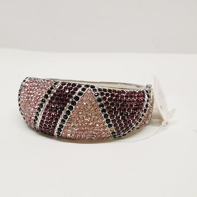 Crystal Hinged Bracelet. still has tags but missing a couple of stones-see pics