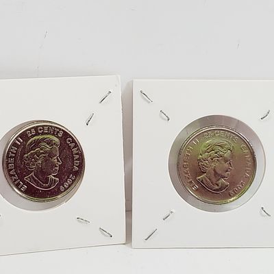 2 Canadian Olympic Quarters Hockey 2009
