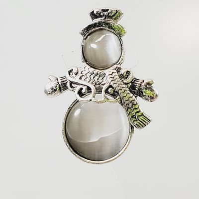 Vintage Snowman Brooch