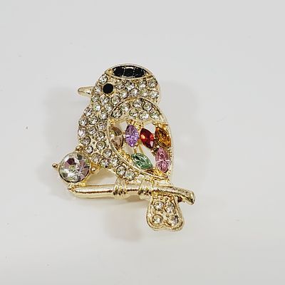 Crystal Bird Brooch