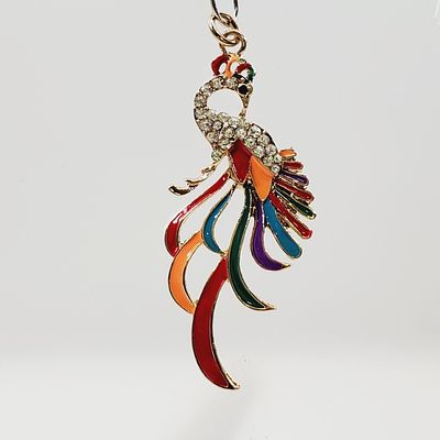 Crystal and Enamel Bird Pendant