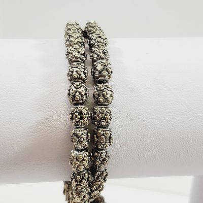 Heavy Metal Bracelet on Memory Wire Wrap Around