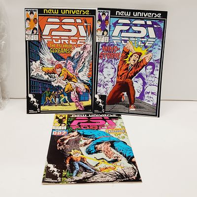 Lot of 3 P.S.I. Force Comics Marvel