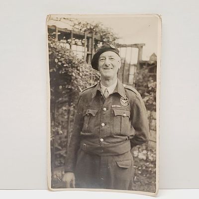 Antique Postcard Soldier in Uniform